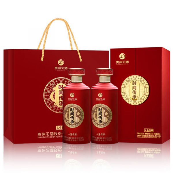 习酒时间传承人生传承酱香型白酒53度500ml*2瓶
