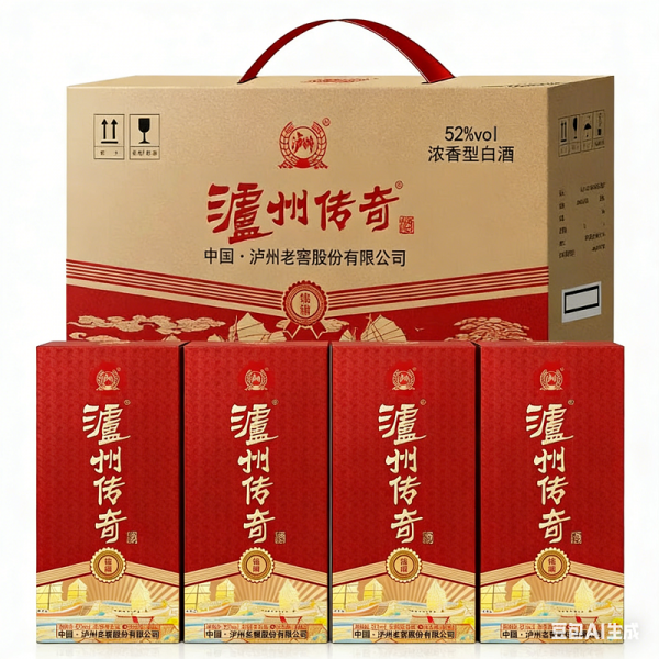 泸州老窖泸州传奇锦藏浓香型白酒500ml*4瓶