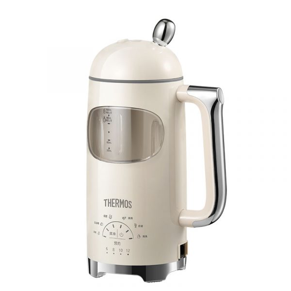 膳魔师（THERMOS）豆浆机全自动免煮2026新款静音破壁机家用自清洗小型1人-2人免过滤免手洗降噪大容量多功能榨汁机 【免滤轻音】象牙白 1L